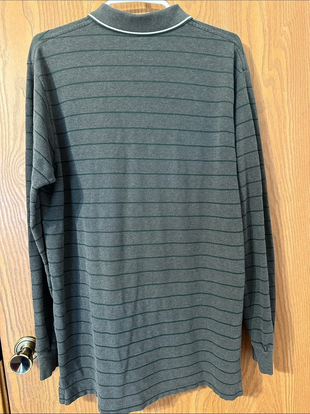 Polo by Ralph Lauren Long-Sleeve Striped Polo Shirt - Dark Gray